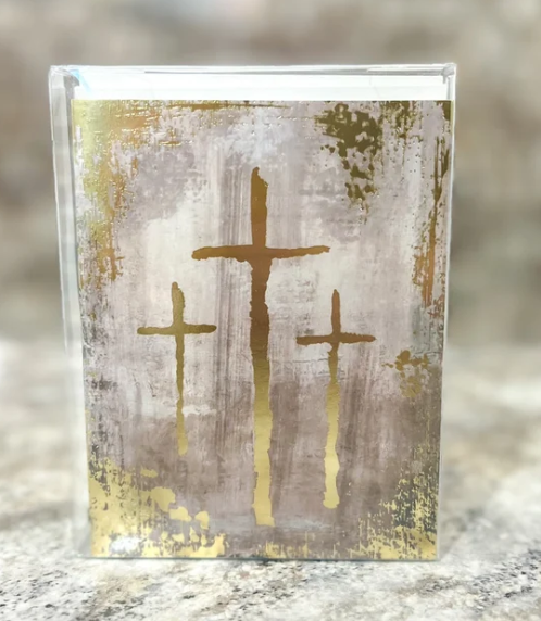 Gold Crosses Notecards