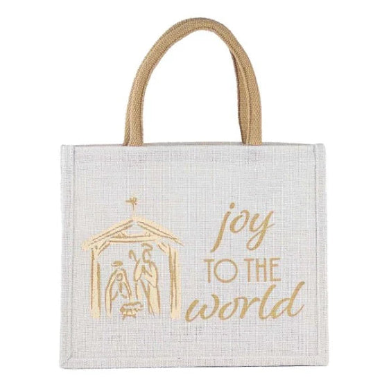 Joy to the World Nativity Gift Tote