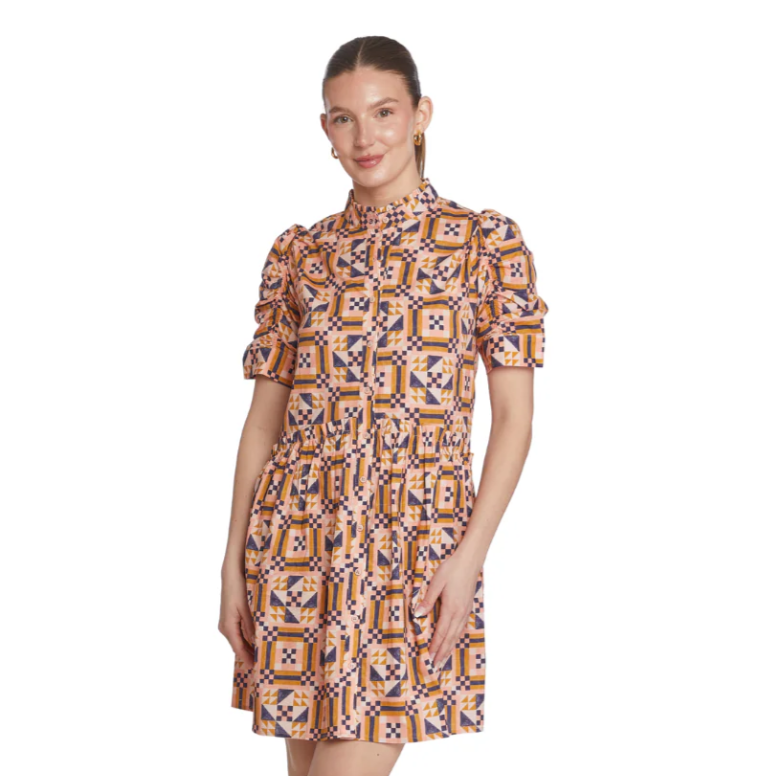 Pink Tile Veronica Dress