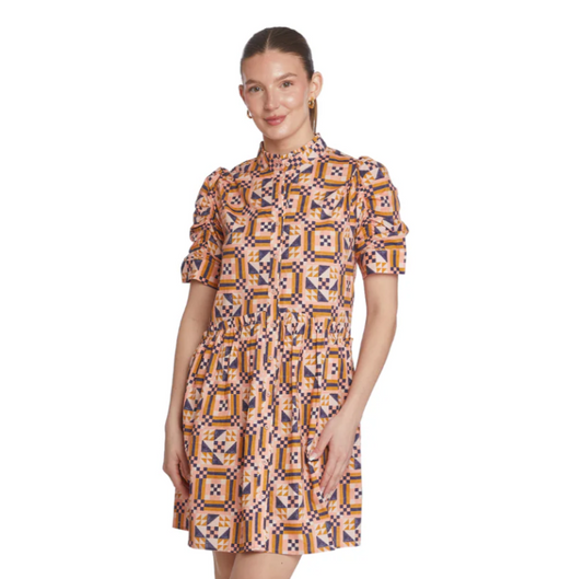 Pink Tile Veronica Dress