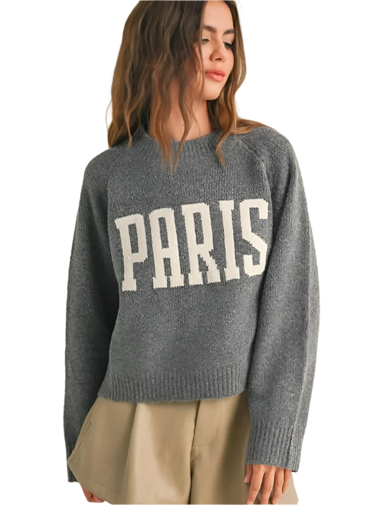 Gray Paris Sweater