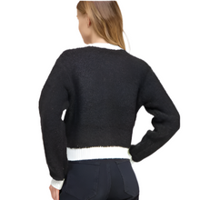 Load image into Gallery viewer, Black + White Cardigan Sweater
