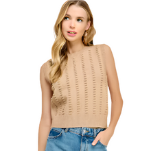 Load image into Gallery viewer, Tan Textured Sweater Vest
