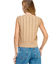 Load image into Gallery viewer, Tan Textured Sweater Vest
