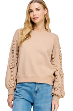 Load image into Gallery viewer, Oatmeal Flower Corsage Knitted Sweater
