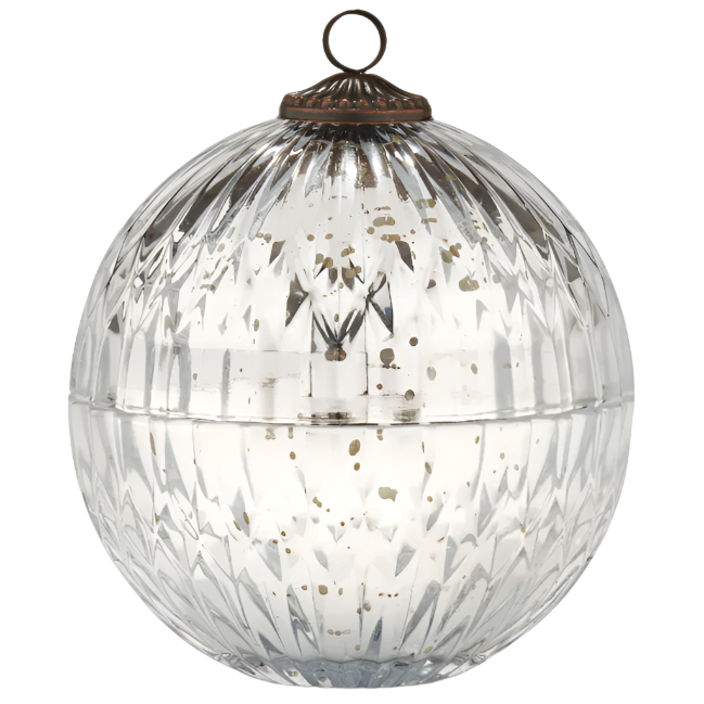 Filled Mercury Glass Ornament Candles