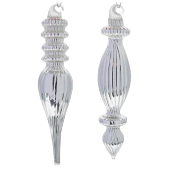 6.5” Silver Finial Ornament