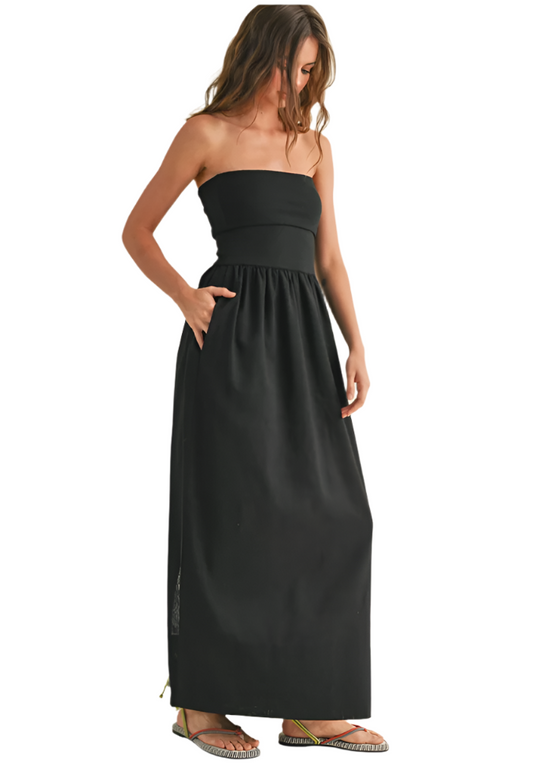 Black Strapless Dress