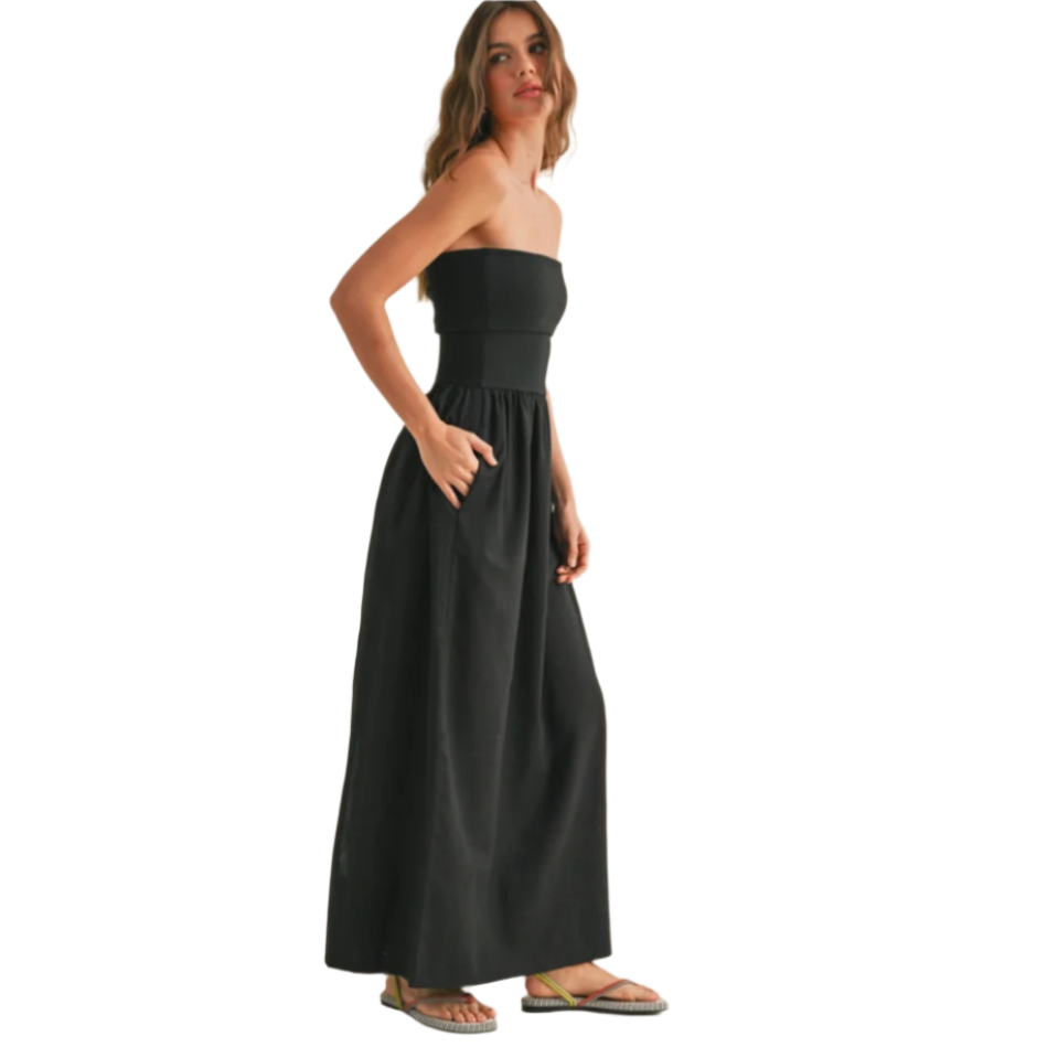 Black Strapless Dress