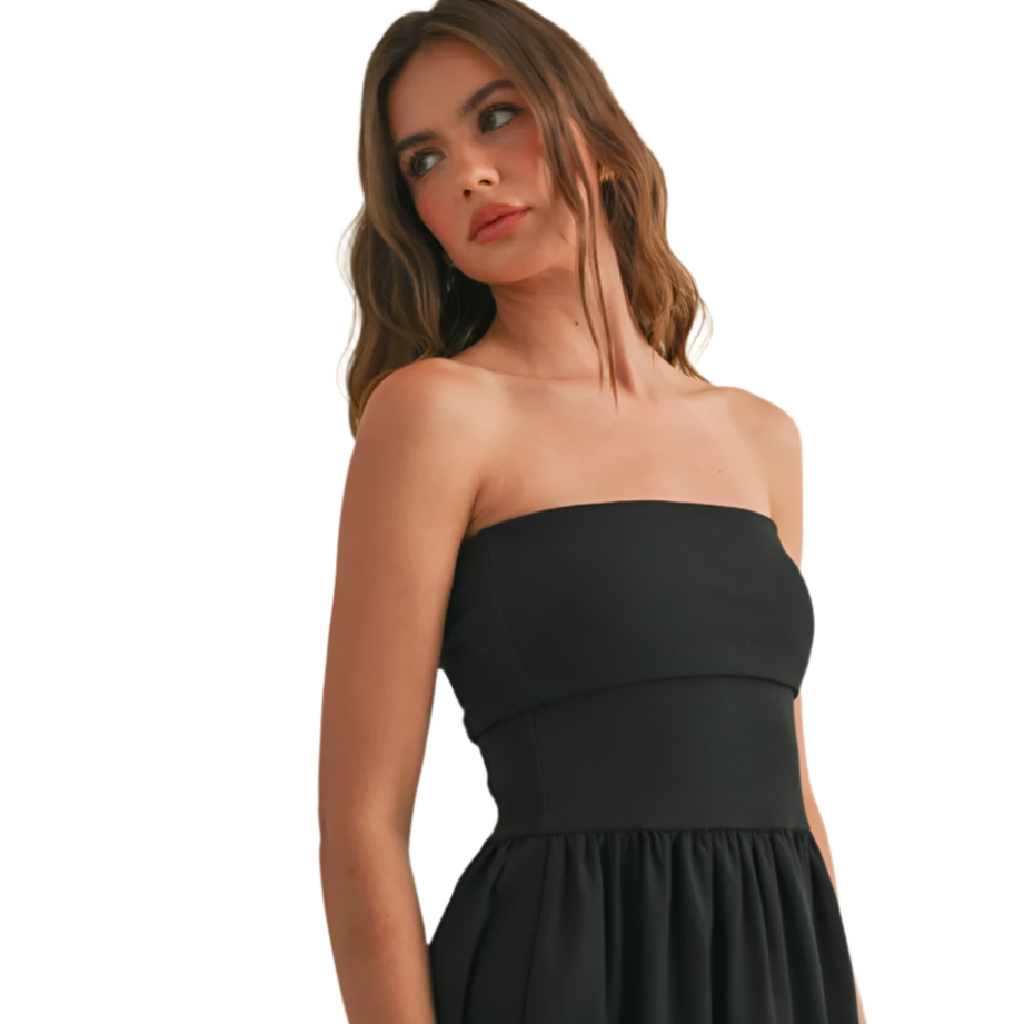 Black Strapless Dress