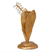 Load image into Gallery viewer, Hand Embossed Lily of the Valley Candle Holder, 10&quot;
