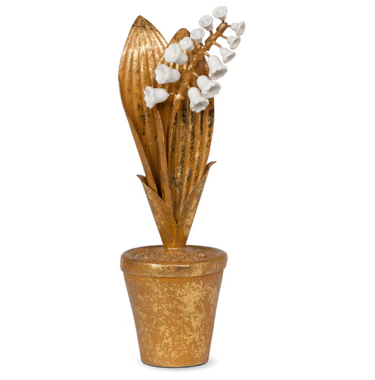 Hand Embossed Potted Lily of the Valley