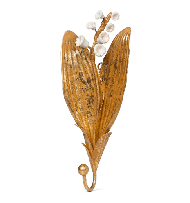 Hand Embossed Lily of the Valley Wall Hook