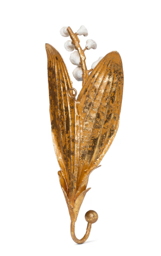 Hand Embossed Lily of the Valley Wall Hook