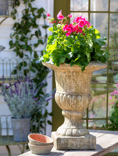 Courtyard Garden Urn with Base