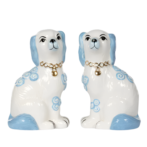 Porcelain Staffordshire Dogs, Set of 2