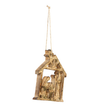 Load image into Gallery viewer, Wooden Carved Nativity Ornament
