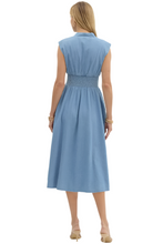 Load image into Gallery viewer, Denim V-Neck Sleeveless Midi Dress
