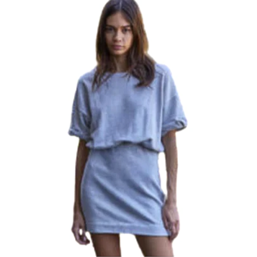Light Grey Sweatshirt Dress