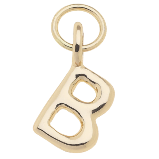 Mini Initial Charm in Shiny Gold