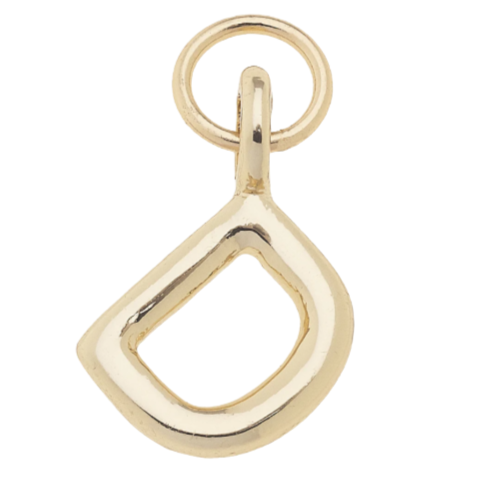 Mini Initial Charm in Shiny Gold