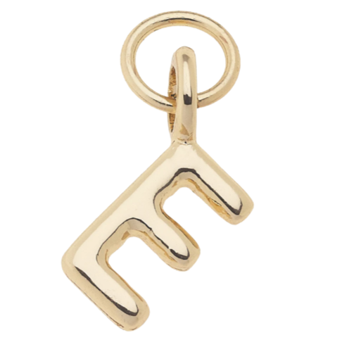 Mini Initial Charm in Shiny Gold