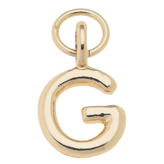 Mini Initial Charm in Shiny Gold