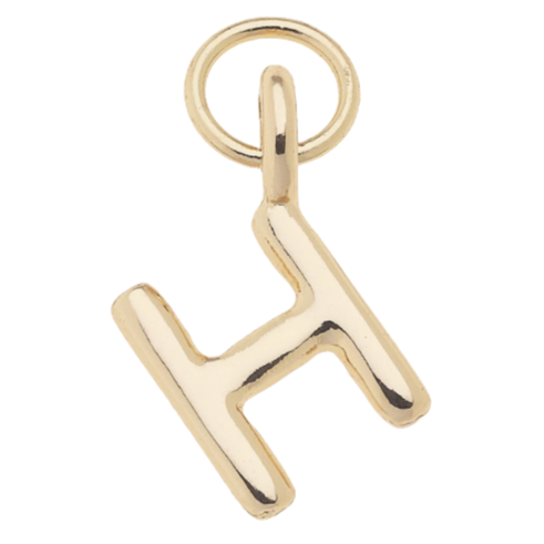 Mini Initial Charm in Shiny Gold