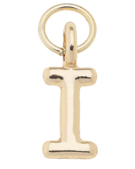 Mini Initial Charm in Shiny Gold