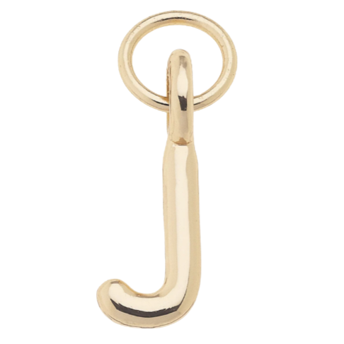 Mini Initial Charm in Shiny Gold