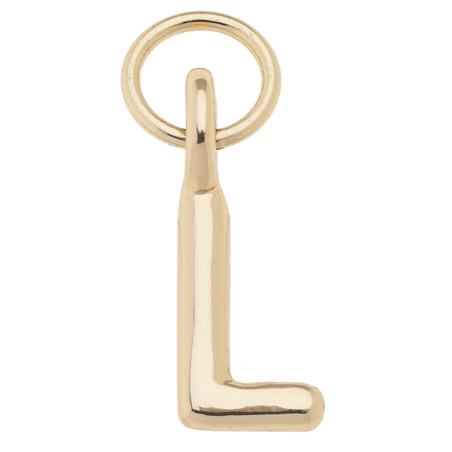 Mini Initial Charm in Shiny Gold