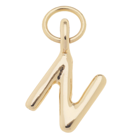 Mini Initial Charm in Shiny Gold
