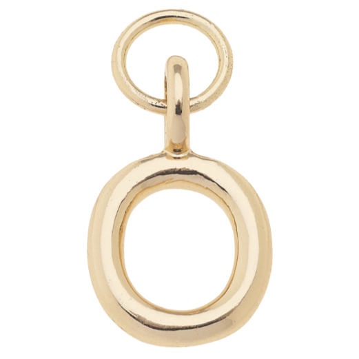 Mini Initial Charm in Shiny Gold
