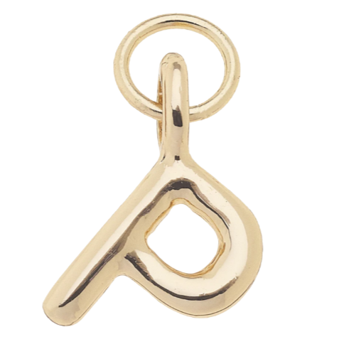 Mini Initial Charm in Shiny Gold