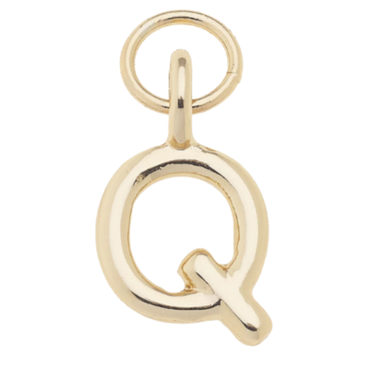 Mini Initial Charm in Shiny Gold