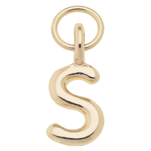 Mini Initial Charm in Shiny Gold