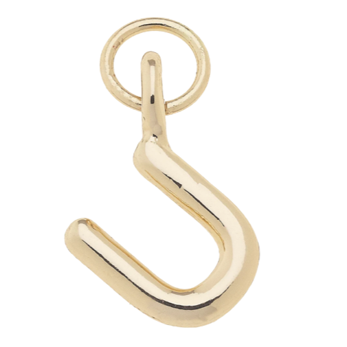 Mini Initial Charm in Shiny Gold