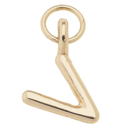 Mini Initial Charm in Shiny Gold