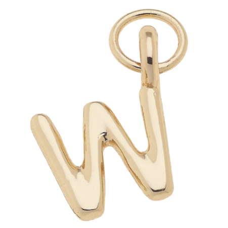 Mini Initial Charm in Shiny Gold