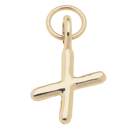 Mini Initial Charm in Shiny Gold