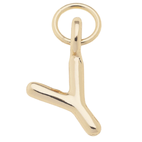 Mini Initial Charm in Shiny Gold
