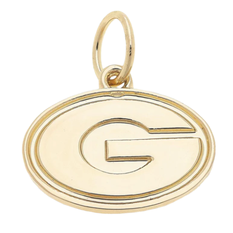 Georgia Bulldogs Shiny Gold Logo Charm