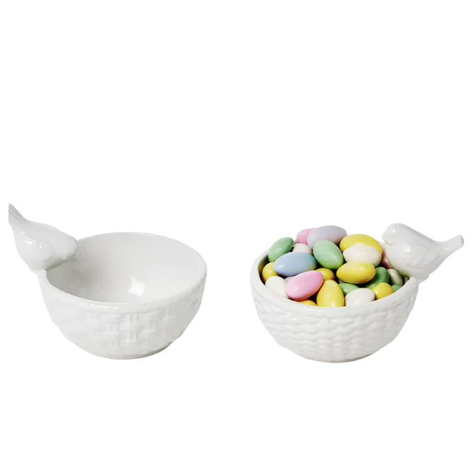 Bird and Basket Tidbit Dish