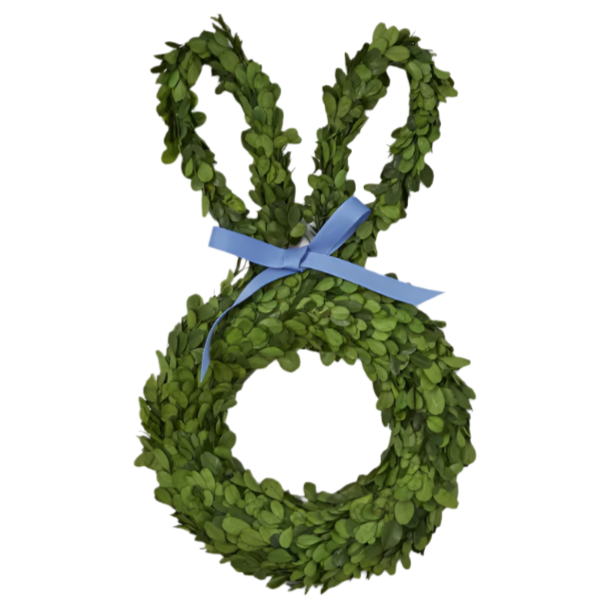 Preserved Boxwood Bunny Wreath