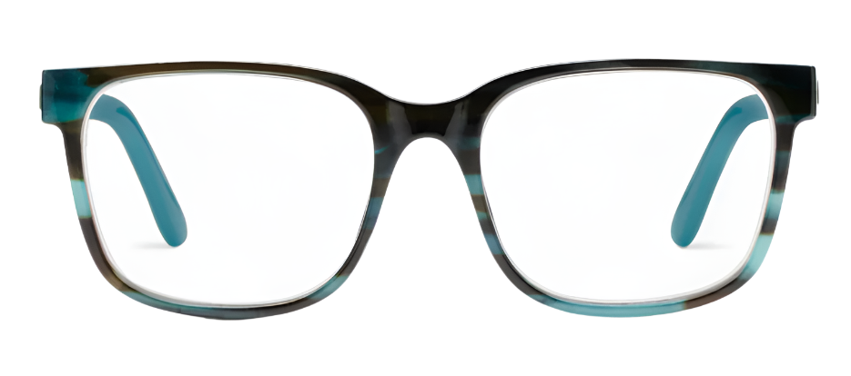 Peepers Sycamore Teal Horn Readers
