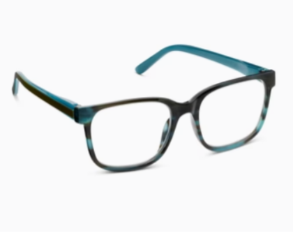 Peepers Sycamore Teal Horn Readers