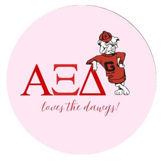 Sorority Loves the Dawgs Button