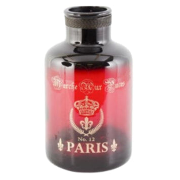 Red Transparent Bottle Vases