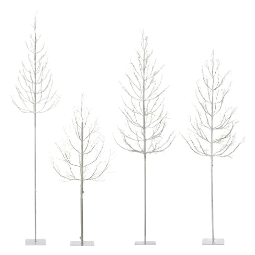 Winter White Adjustable Height LED Lighted Trees