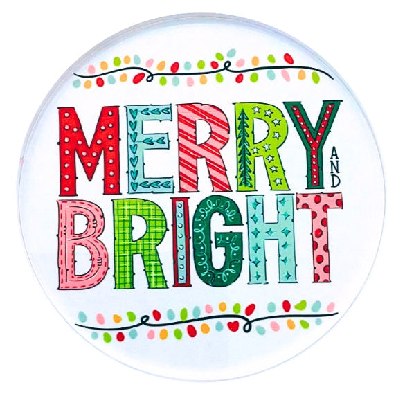 Merry and Bright Acrylic Coaster